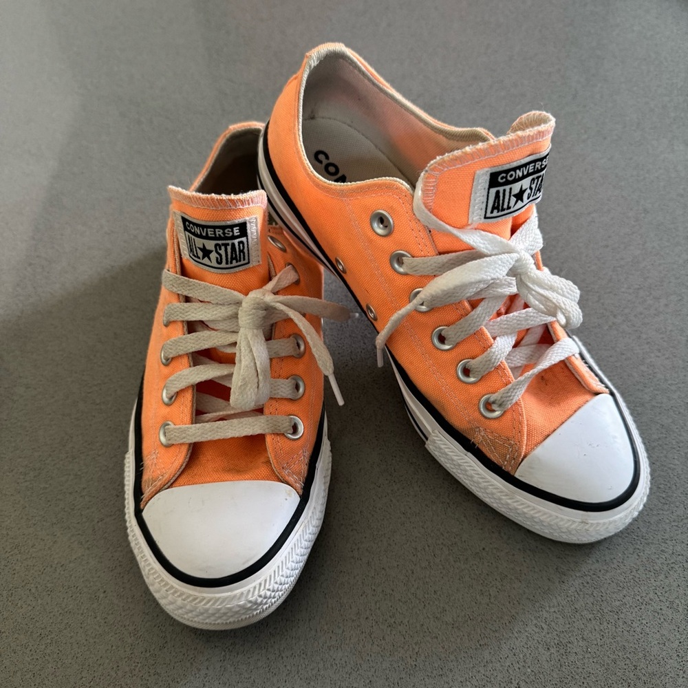 Converse Neon Orange Sneakers
